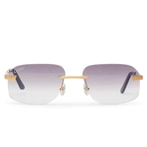 santos de cartier rimless glasses